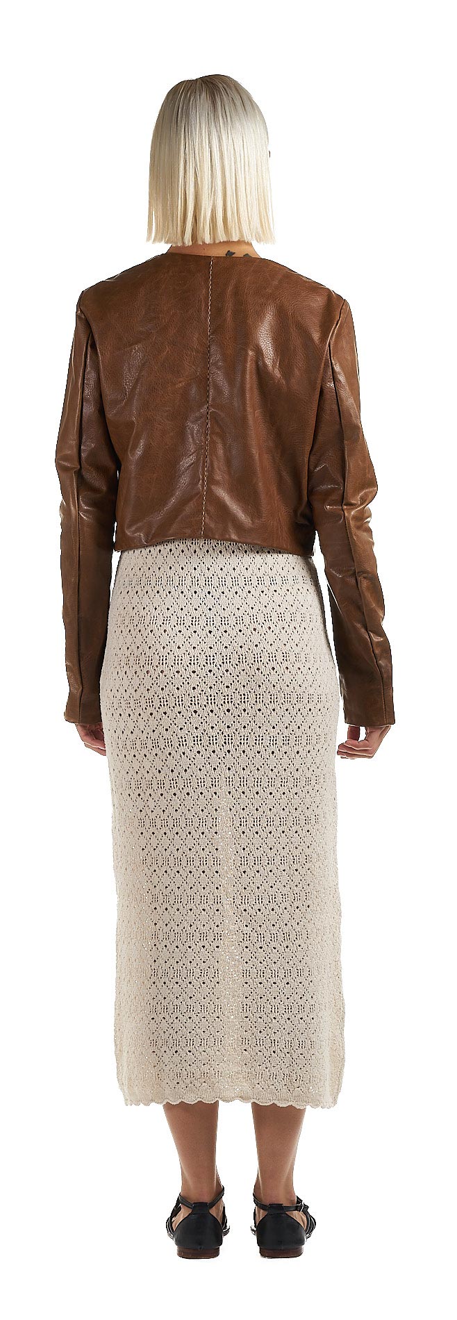 DANIELE BASTA LEATHER AND SILVER JACKET 